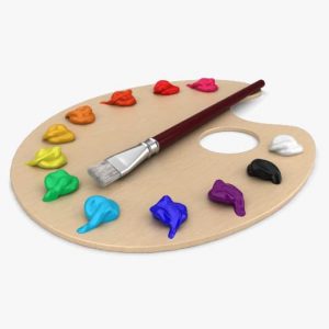 painting with all the colors in the palette