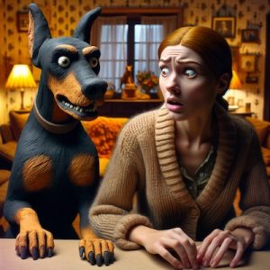 older doberman suddenly snapping at family and friends out of character