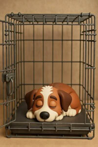 crate training a puppy safely at home